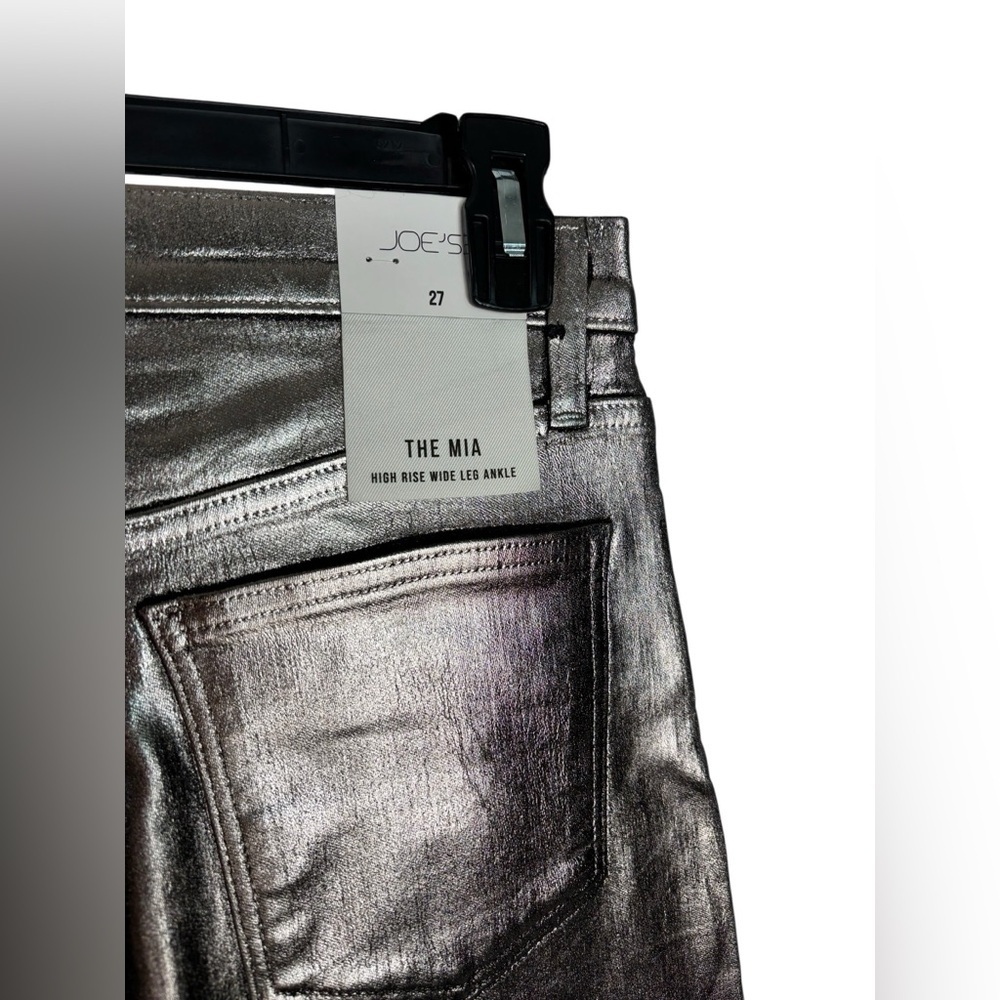 NEW Joe’s The Mia High Rise Wide Leg Ankle Jeans in Pewter Foil Size 27 - Picture 9 of 12